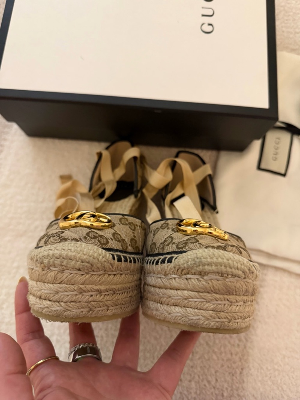 Gucci 85mm Pilar Espadrille Wedge - Picture 5 of 12